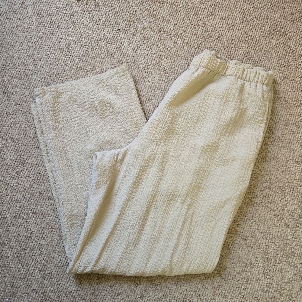 Orvis Wide Leg Flowy Tan Joggers